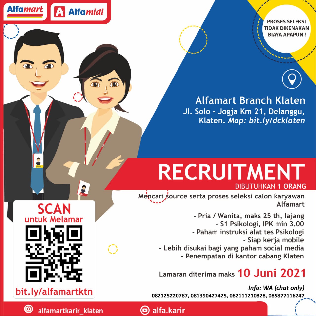 LOKER KARYAWAN ALFAMART BRANCH KLATEN