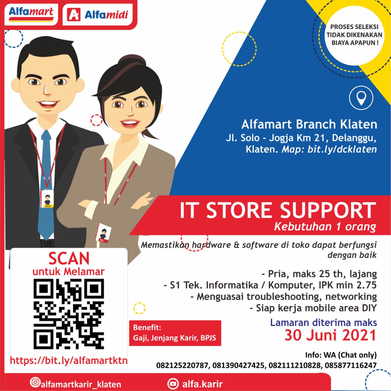 LOKER IT STORE SUPPORT ALFAMART BRANCH KLATEN