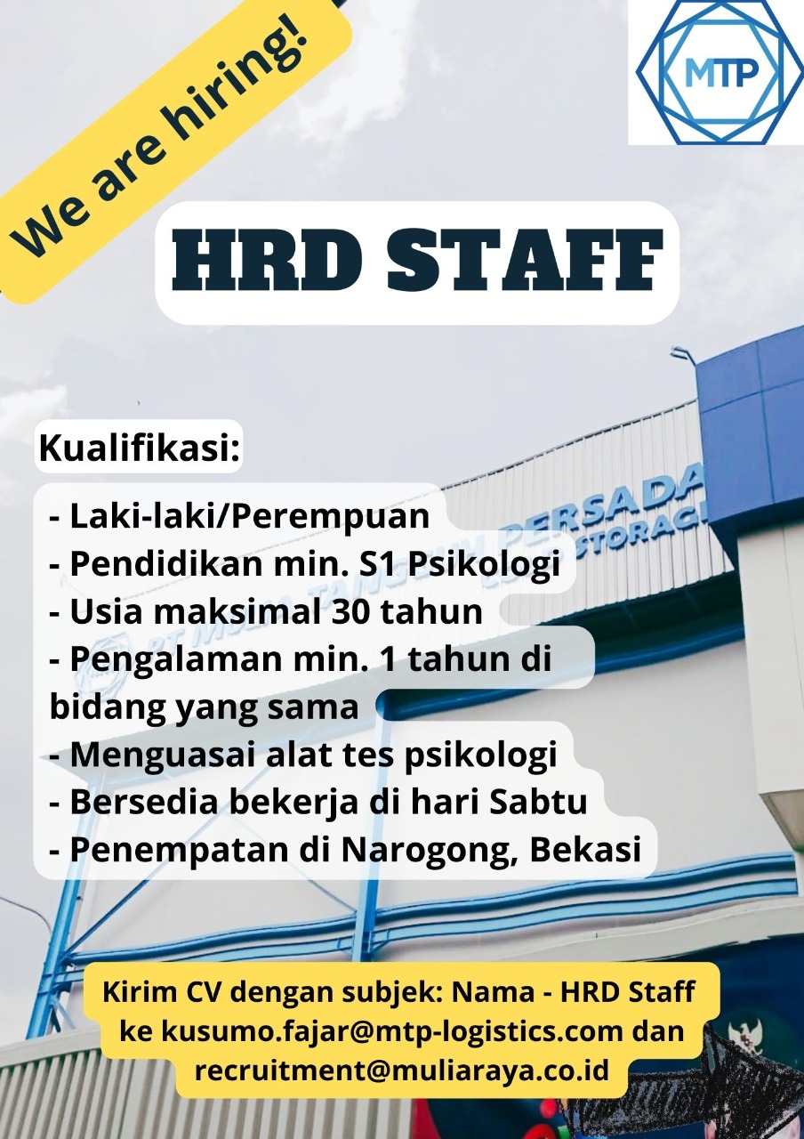 LOKER HRD STAFF PT MULIA RAYA