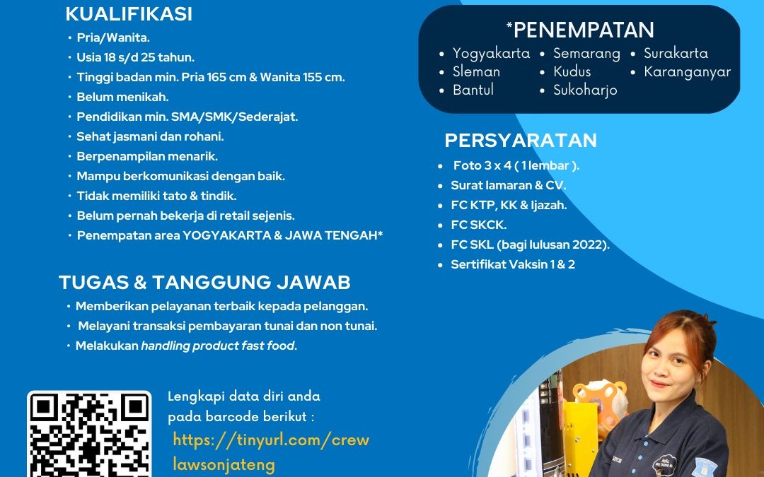 Lowongan Crew Pramuniaga PT Lawson Indonesia