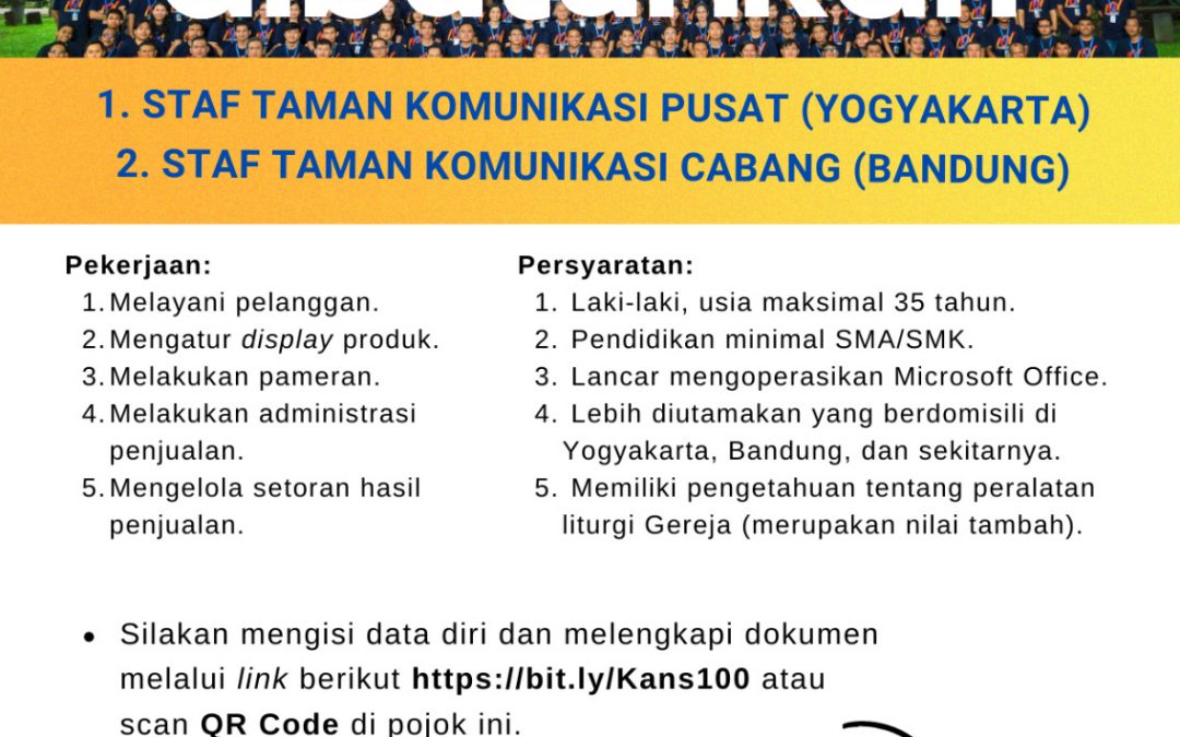 Lowongan Staf Taman Komunikasi PT. Kanisius