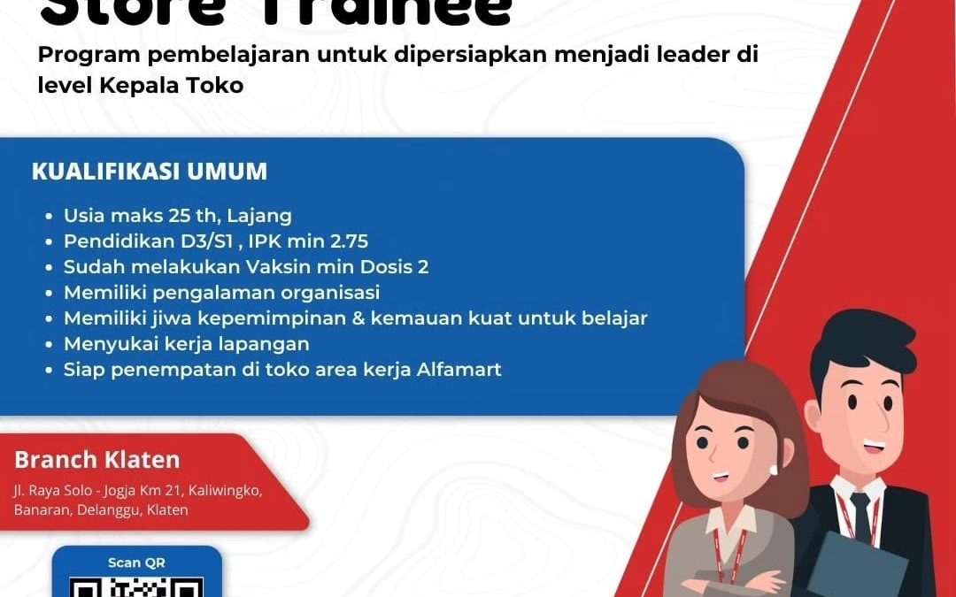 Lowongan Store Trainee Alfamart
