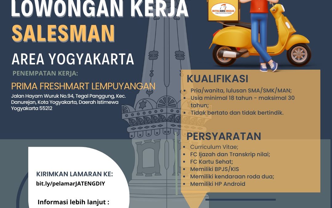 Lowongan Staf Toko dan Sales TO PT Primafood International
