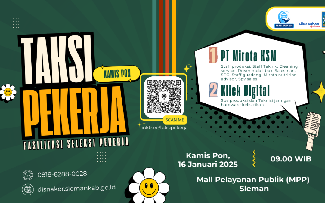 Info TAKSI PEKERJA – Fasilitasi Seleksi Pekerja Januari 2025