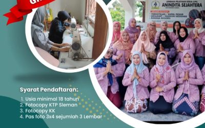 Dibuka Pendaftaran Pelatihan Menjahit di LPK Anindita Sejahtera