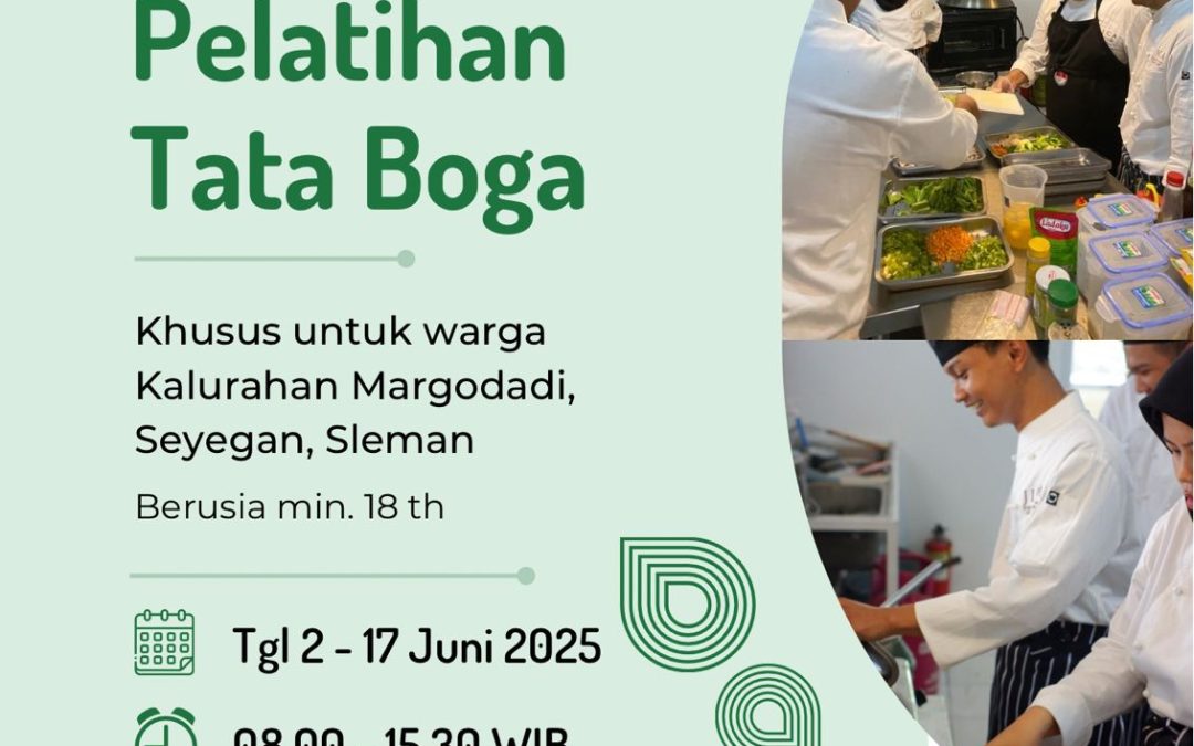 Khusus Warga Kalurahan Margodadi Seyegan Dibuka Pendaftaran Pelatihan Tataboga di LPK JICA