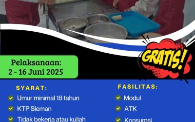 Khusus Warga Kalurahan Sumberagung kapanewon Moyudan Dibuka Pendaftaran Pelatihan Tata Boga di LPK Kayumanis