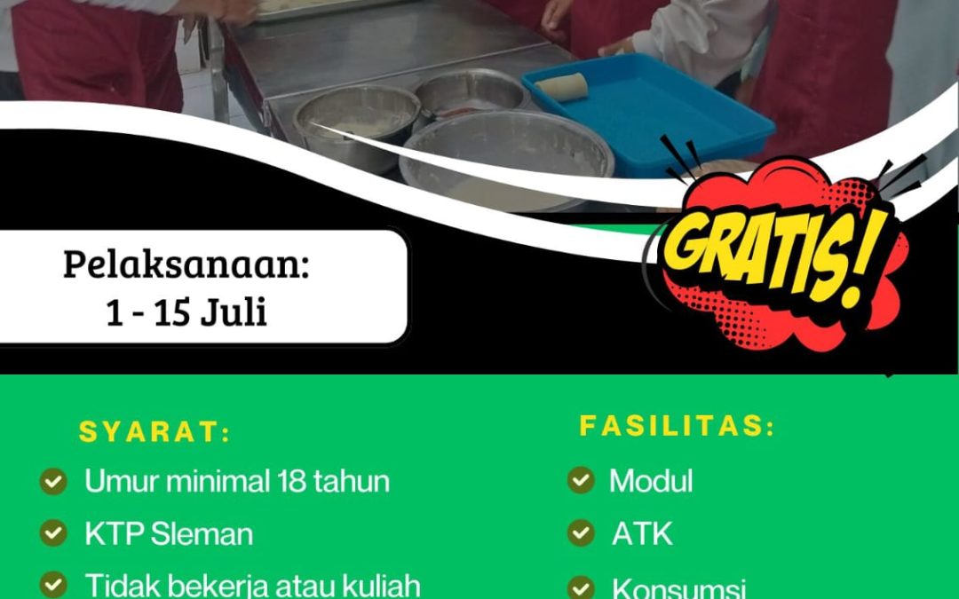 Khusus Warga Kalurahan Sumberagung kapanewon Moyudan Dibuka Pendaftaran Pelatihan Tata boga di LPK Kayumanis