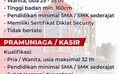 Lowongan Kerja Mirota Pasaraya – Security dan Pramuniaga/Kasir