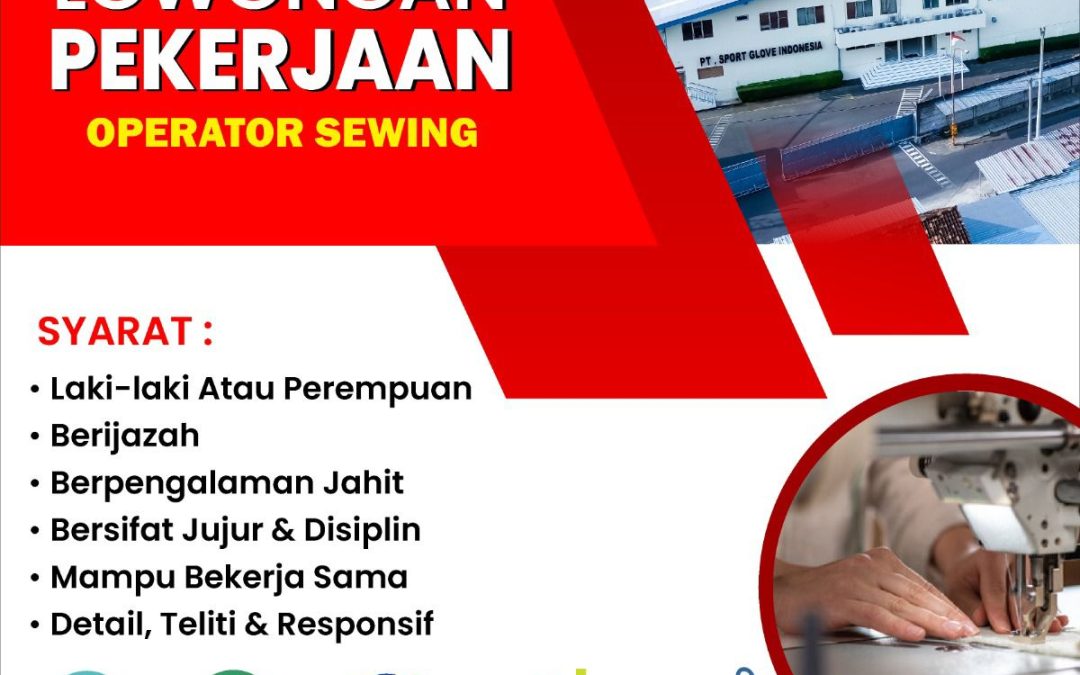 Lowongan Kerja PT Sport Glove Indonesia – Operator Sewing