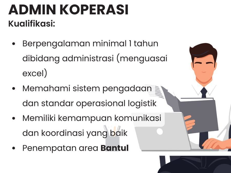 Lowongan Kerja Koperasi Berkah Usaha Maju – Admin Koperasi