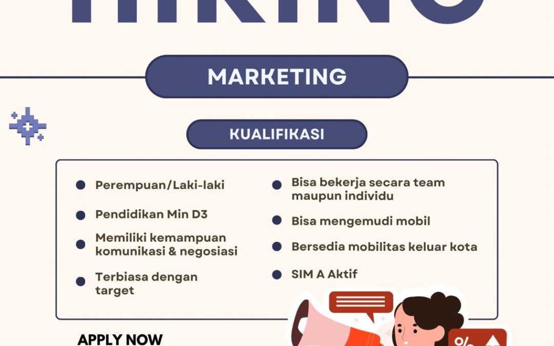Lowongan Kerja PT Supratik Suryamas – Marketing