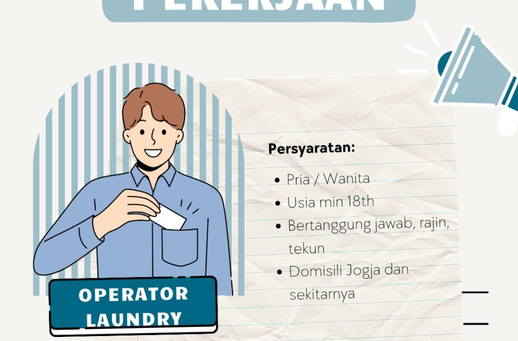 Lowongan Kerja Waz.in Laundry – Operator Laundry