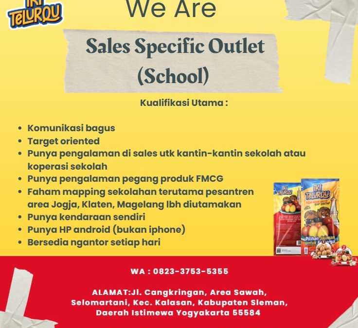 Lowongan Kerja Iki Telurqu – Sales Specific Outlet (School)