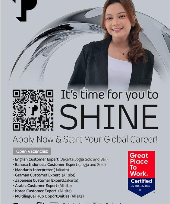 Lowongan Kerja PT Teleperformance Indonesia – English Cust. Expert, Bahasa Indonesia Cust. Expert, Mandarin Interpreter, German Cust. Expert, Japanese Cust. Expert, Arabic Cust. Expert, Korea Cust. Expert, dan Multilingual Hub Opportunities