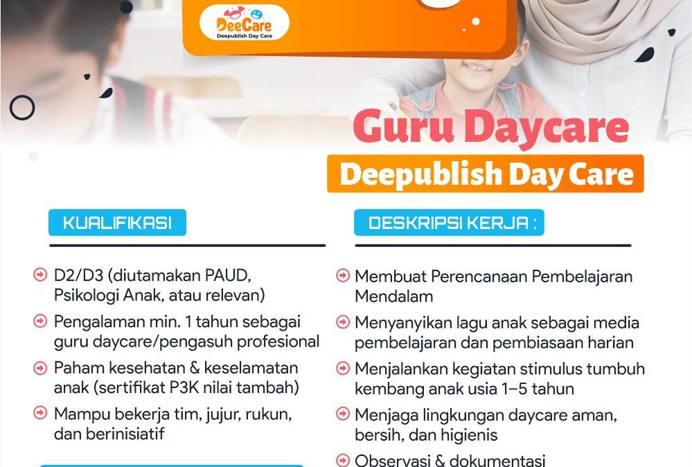 Lowongan Kerja Deepublish Daycare – Guru Daycare