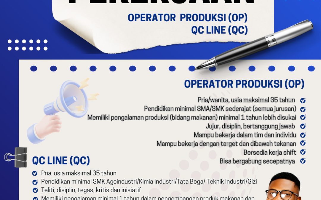 Lowongan Kerja PT Inovator Nutrisi Sehat – Operator Produksi dan QC Line