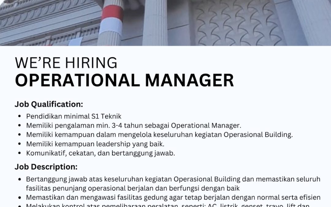 Lowongan Kerja Sleman City Hall – Operational Manager