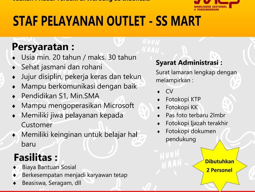 Lowongan Kerja Waroeng Spesial Sambal (SS) Group – Staf Pelayanan Outlet (SS Smart)