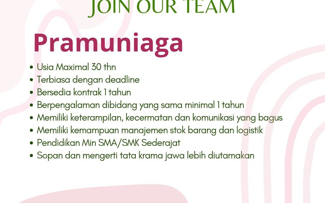 Lowongan Kerja OmahBayi Baby Shop – Pramuniaga, Admin Gudang, dan Sosial Media Asisten