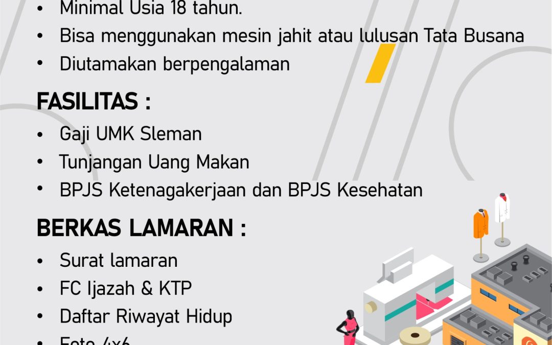 Lowongan Kerja PT Westapusaka Kusuma – Operator Sewing