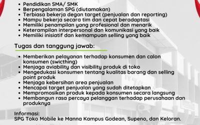 owongan Kerja PT Mirota KSM – SPG Susu Lactona