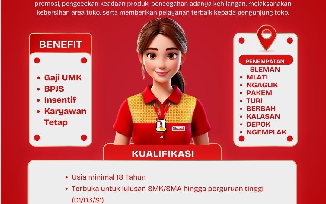 Lowongan Kerja PT Sumber Alfaria Trijaya (Alfamart) – Crew Store