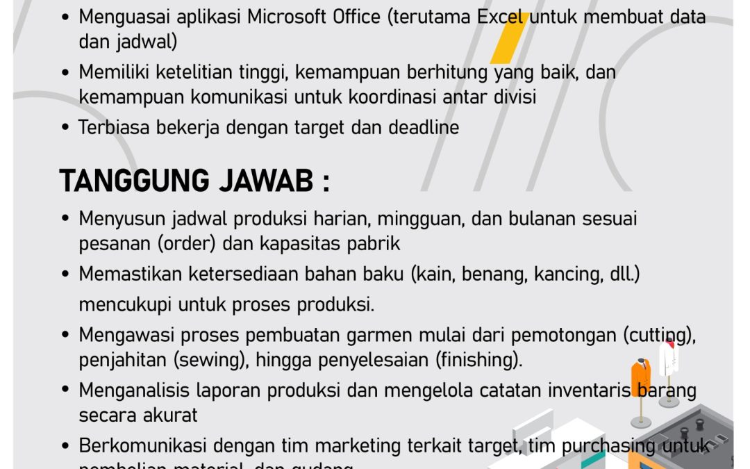 Lowongan Kerja PT Westapusaka Kusuma – Staff PPIC
